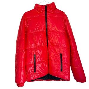 Nova Men vibrant red puffer jacket